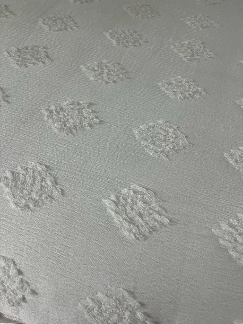 Elegant White Textured Duvet Cover Set by